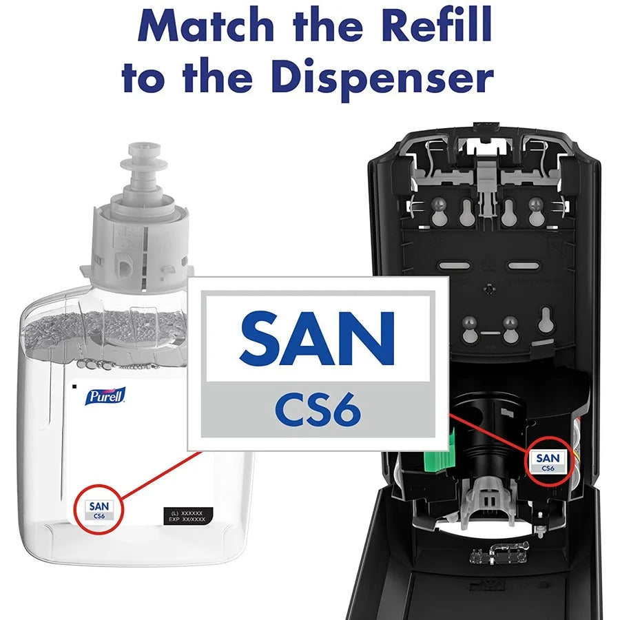PURELL® CS6 Automatic Hand Sanitizer Dispenser - Graphite - Wall Mountable - Touch-free - Skin Care Dispensers & Refills