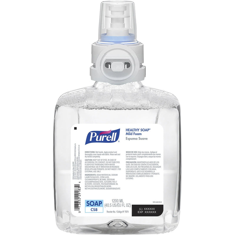 PURELL® CS8 Refill HEALTHY SOAP Mild Foam - Fresh Fruit Scent - 1.27 quart - Dirt Remover & Germ Killer - Skin Care