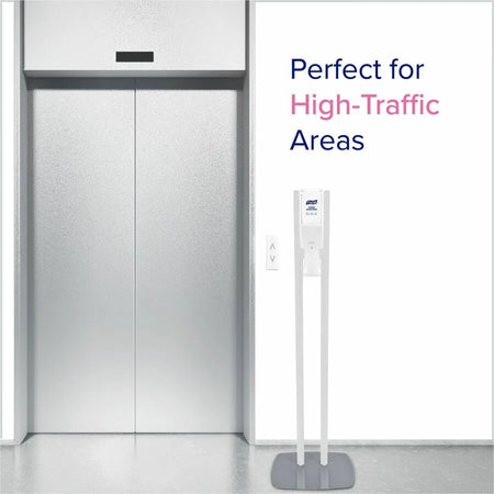 PURELL® ES10 Automatic Dispenser Floor Stand - White - For Sanitizing in High Traffic Areas - Skin Care Dispensers &