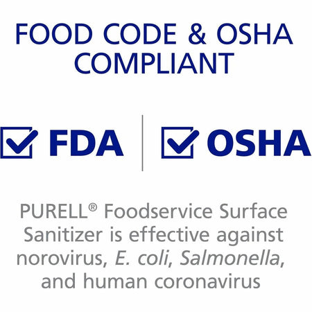 PURELL® Foodservice Surface Sanitizer - 128 fl oz - Fragrance-free Disinfectant - 4 / Carton - Disinfectants