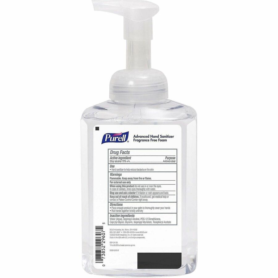 PURELL&reg; Hand Sanitizer Foam - Rear