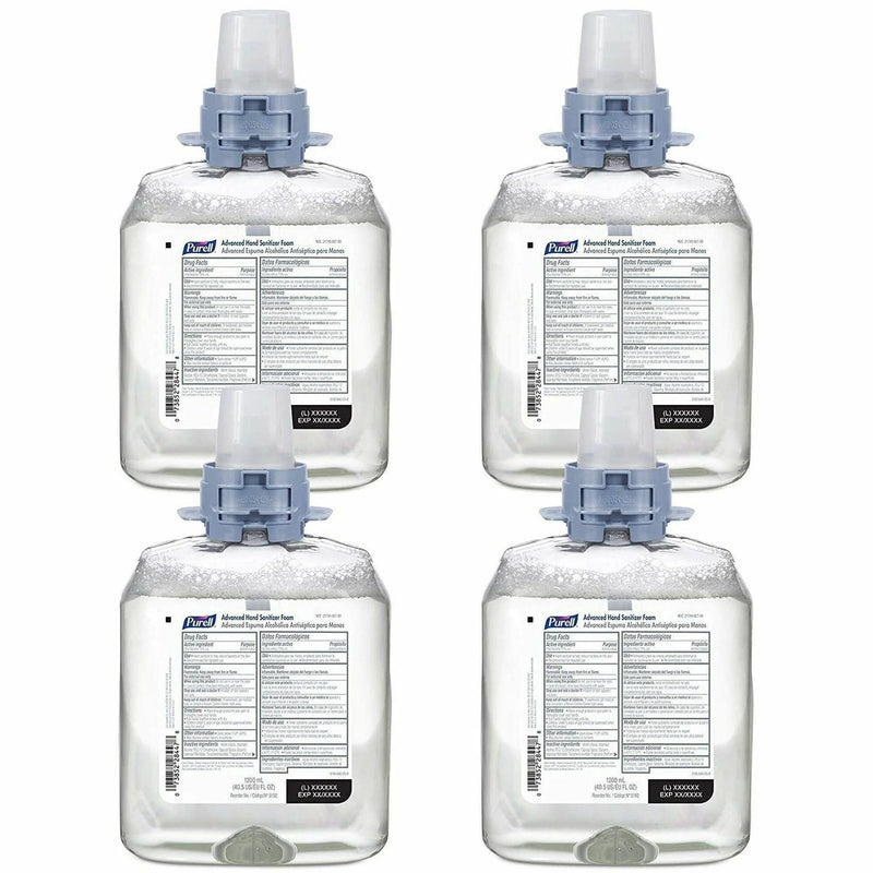 PURELL Hand Sanitizer Foam Refill - 40.6 fl oz (1200 mL) - Kill Germs - Moisturizing - Clear - 4 / Carton - Skin Care