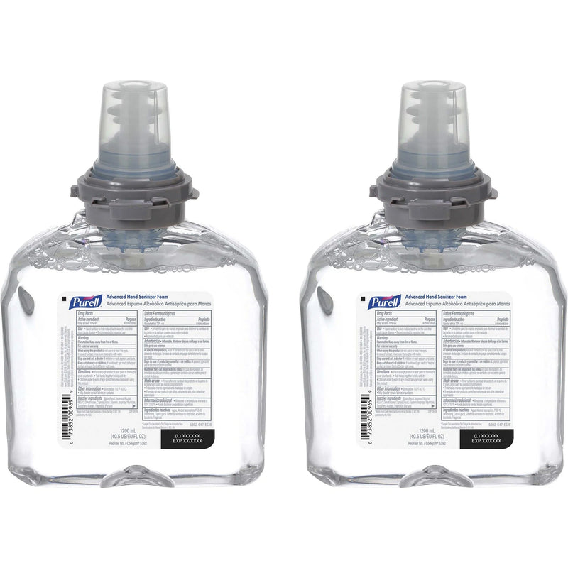 PURELL® Hand Sanitizer Foam Refill - Clean Scent - 1.27 Quart - 2/Carton - Sanitizers