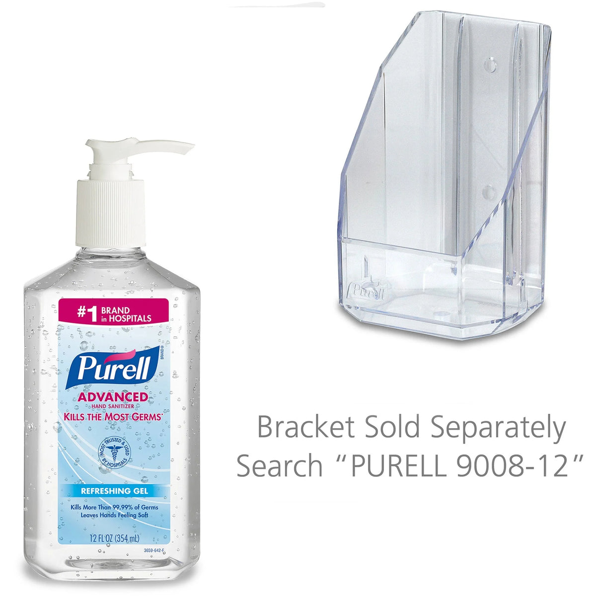 PURELL® Hand Sanitizer Gel - Clean Scent - 12 fl oz (354.9 mL) - Pump Bottle Dispenser - Multipurpose - Moisturizing
