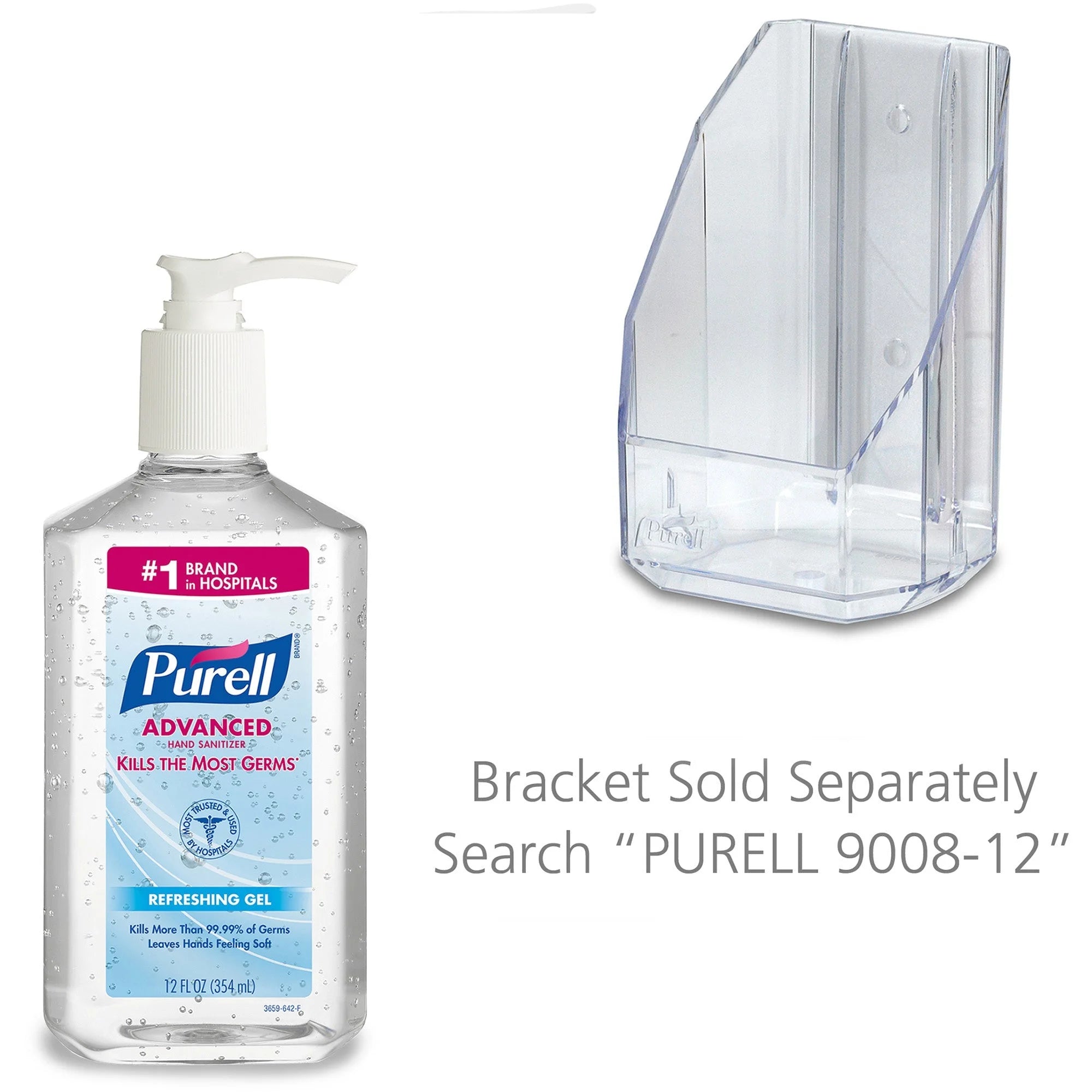PURELL® Hand Sanitizer Gel - Clean Scent - 12 fl oz (354.9 mL) - Pump Bottle Dispenser - Multipurpose - Moisturizing