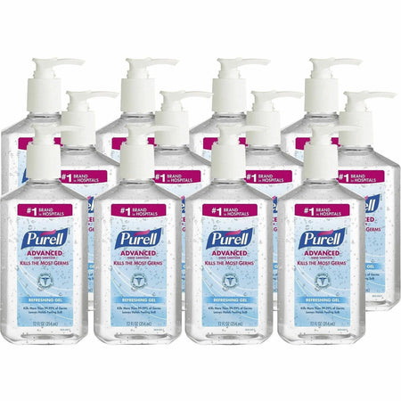 PURELL® Hand Sanitizer Gel - Clean Scent - 12 fl oz (354.9 mL) - Pump Bottle Dispenser - Multipurpose - Moisturizing