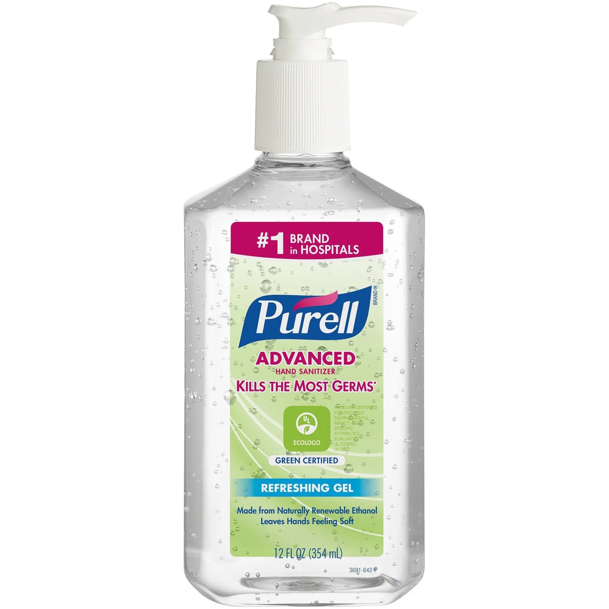 PURELL® Hand Sanitizer Gel - Fragrance-free 12 fl oz Pump Bottle - Kills Germs - Sanitizers
