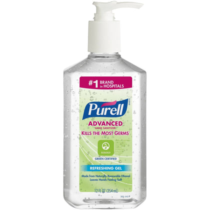 PURELL® Hand Sanitizer Gel - Fragrance-free 12 fl oz Pump Bottle - Kills Germs - Sanitizers