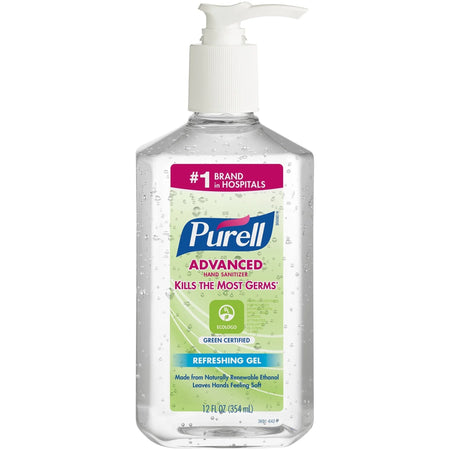 PURELL® Hand Sanitizer Gel - Fragrance-free 12 fl oz Pump Bottle - Kills Germs - Sanitizers