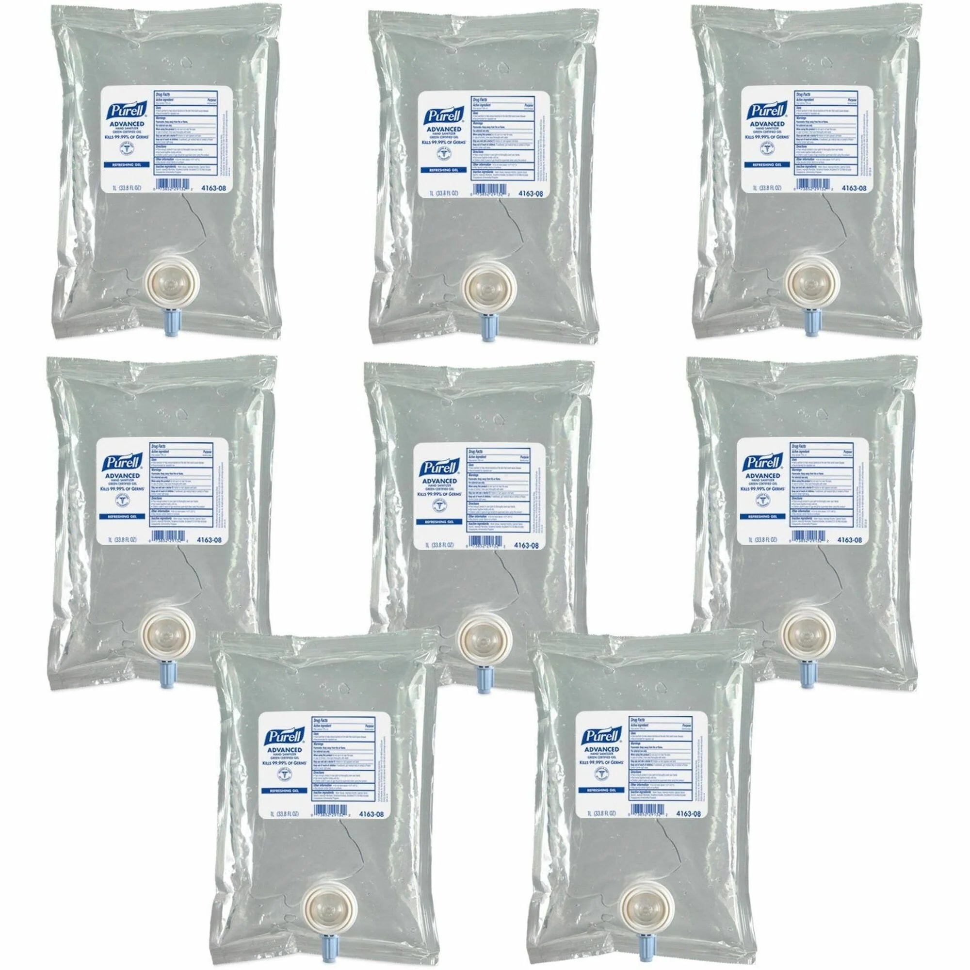 PURELL® Hand Sanitizer Gel Refill - 1.06 Quart - Kills Germs - Bio-based Hygienic - 8/Carton - Sanitizers