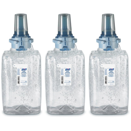 PURELL® Hand Sanitizer Gel Refill - Fragrance-free Dye-free - 1.27 Quart - 3/Carton - Sanitizers
