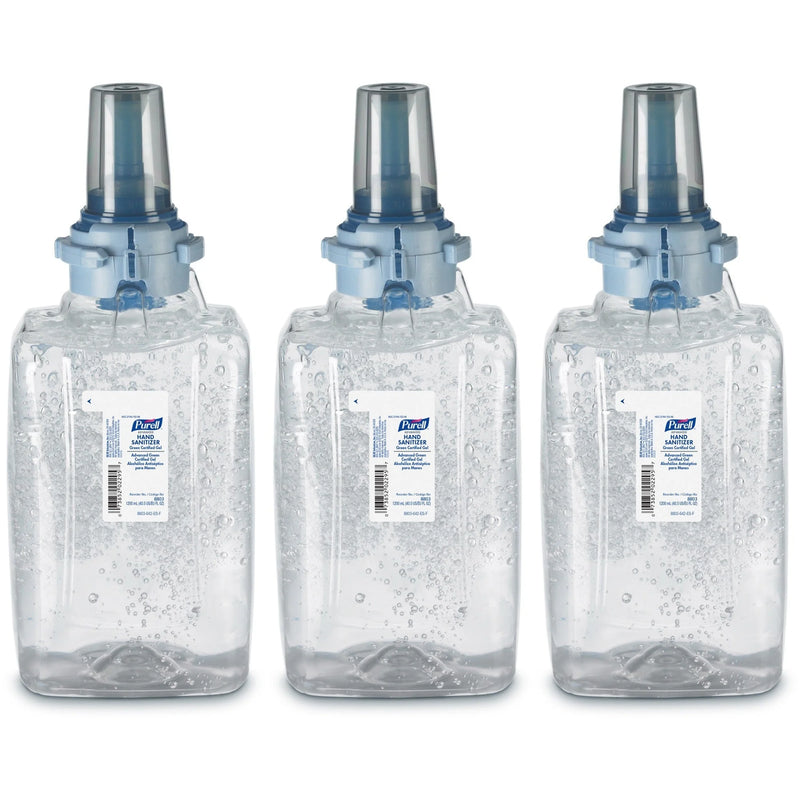 PURELL® Hand Sanitizer Gel Refill - Fragrance-free Dye-free - 1.27 Quart - 3/Carton - Sanitizers
