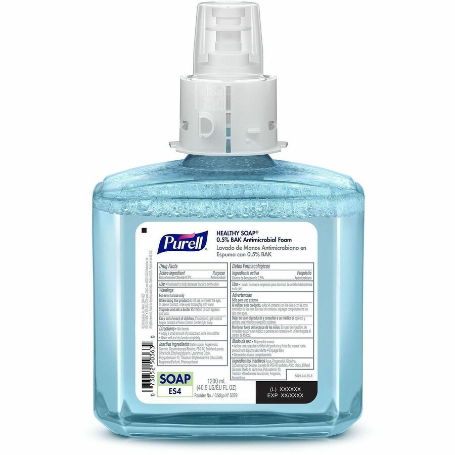 PURELL&reg; HEALTHY SOAP™ ES4 0.5% BAK Antimicrobial Foam Refill - Rear