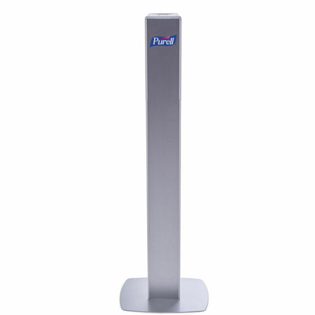PURELL&reg; Messenger ES8 Silver Panel Floor Stand with Dispenser - 2000