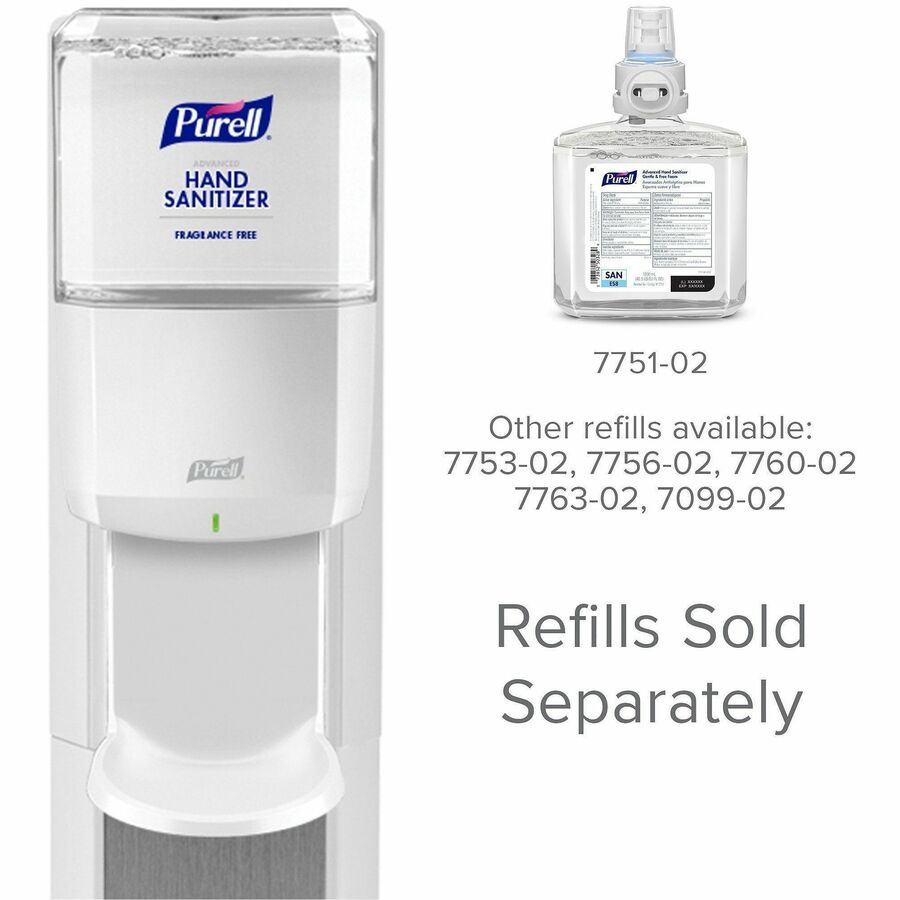PURELL&reg; Messenger ES8 Silver Panel Floor Stand with Dispenser - Alternate-Image1