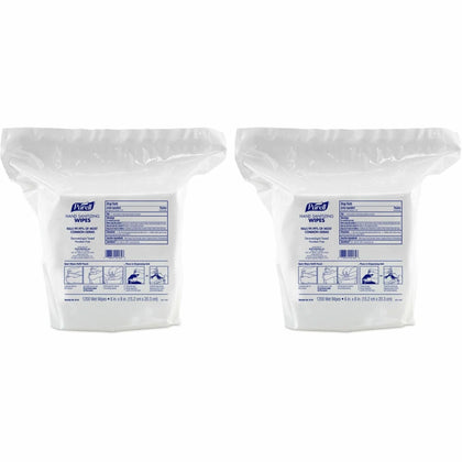 PURELL® Sanitizing Wipes: WhitePack 1200/Pack - 2 Cartons - Hand Sanitizers