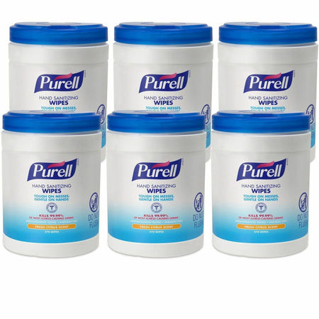 PURELL® Sanitizing Wipes: WhiteTub 270 Wipes 6 Cartons - Hand Sanitizers