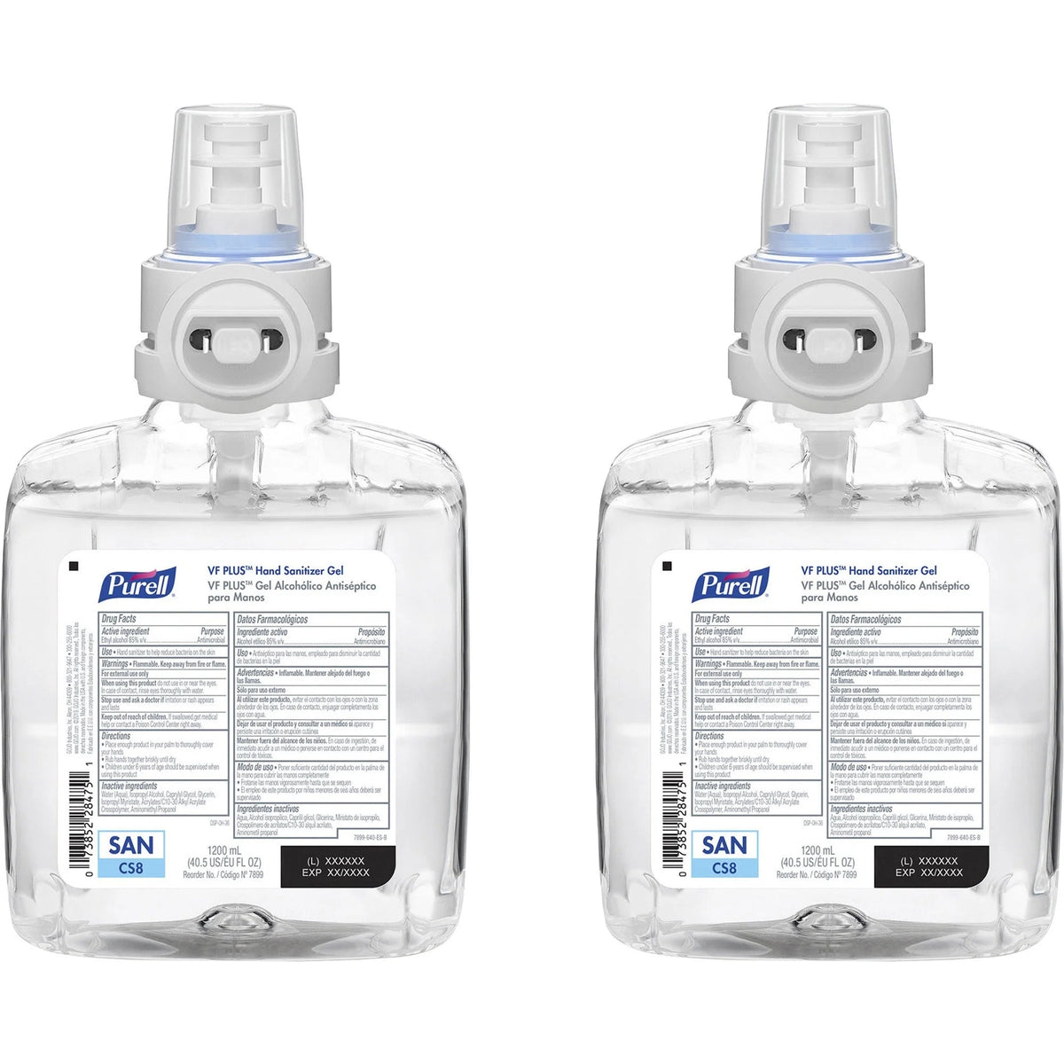 PURELL® VF PLUS Hand Sanitizer Gel Refill - 1.27 Quart - Kills Germs Quick Drying - 2/Carton - Sanitizers
