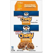 Quaker Oats Peanut Butter Big Chewy Granola Bars - Individually Wrapped - 10 - Snacks