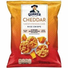 Quaker Oats Popped Rice Crisps: Gluten-free Cheddar Cheese Snack - Snacks