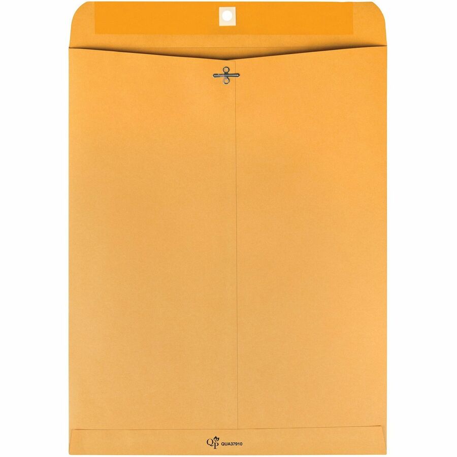 Quality Park 12 x 15-1/2 Clasp Envelope with Deeply Gummed Flaps - Rear
