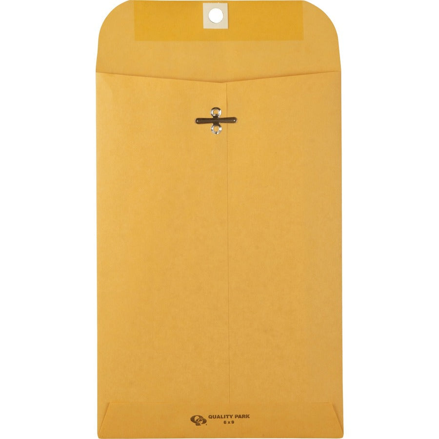 Quality Park 6 x 9 Clasp Envelopes with Deeply Gummed Flaps - Rear