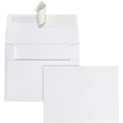 Quality Park A2 Invitation Envelopes - Self Seal Closure - White - 100/Box - Stationery