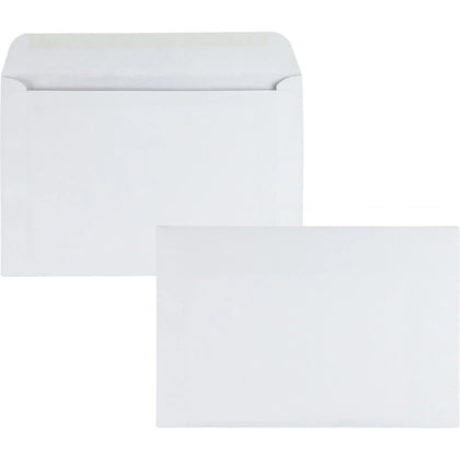 Quality Park Booklet Envelopes: #6 1/2 6x9 24lb White - 500/Box - Large Format / Catalog Envelopes