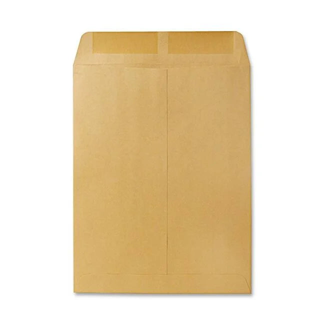 Quality Park Catalog Envelopes - #13 1/2 - 10 x 13 - 28 lb - Kraft - 100/Box - Large Format