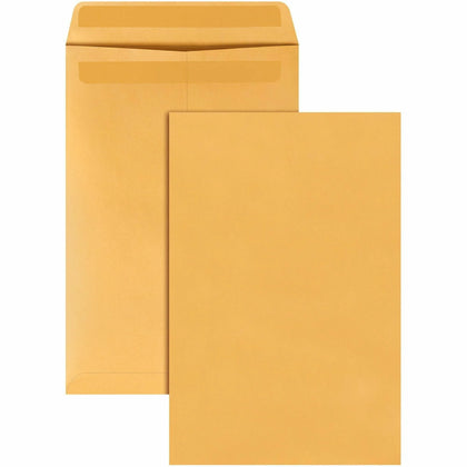 Quality Park Catalog Envelopes: Self-Seal Closure 10x15 28 lb - Kraft - 250/Box - Large Format / Envelopes