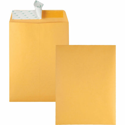 Quality Park Catalog Envelopes with Redi-Strip Closure - 9x12 - 28 lb - Kraft - 100/Box - Large Format
