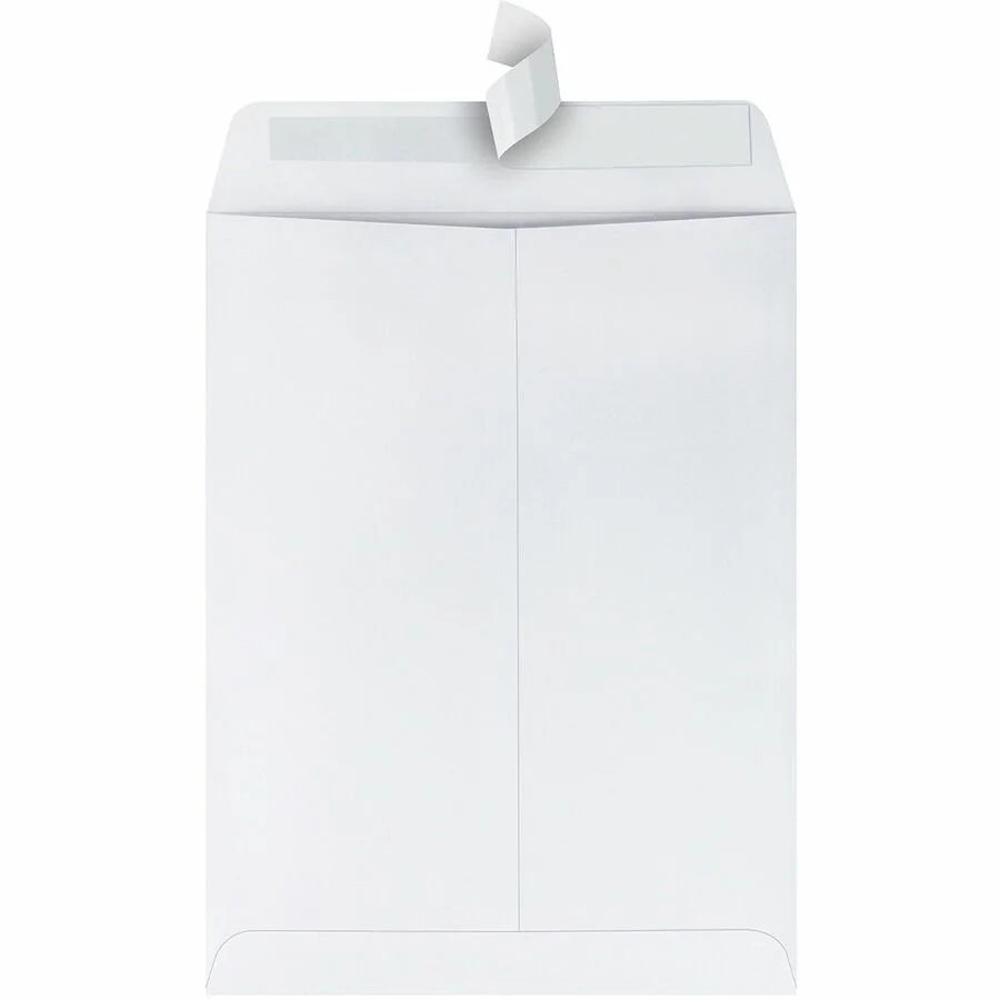 Quality Park Catalog Envelopes with Redi-Strip Self-Seal - 9 1/2 x 12 - 28 lb - White - 100/Box - Large Format