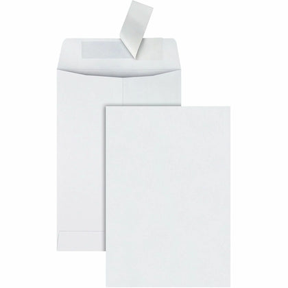 Quality Park Catalog Mailing Envelopes - Redi-Strip Self-Seal - 6.5’’ x 9.5’’ - 28 lb - White - 100/Box - Large Format