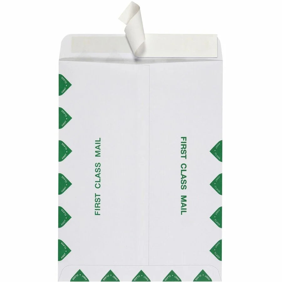 Quality Park Catalog Mailing Envelopes - Redi-Strip Self-Seal - 9x12 - 28lb - White - 100/Box - Large Format