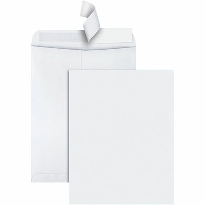 Quality Park Catalog Mailing Envelopes with Redi-Strip Self-Seal - #15 1/2 - 12x15.5 - 28lb - White - 100/Box - Large