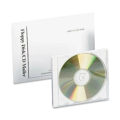 Quality Park CD Mailers: Foam Lined Self-Sealing - 6’’ x 8.5’’ - White - 25/Box - Mailers