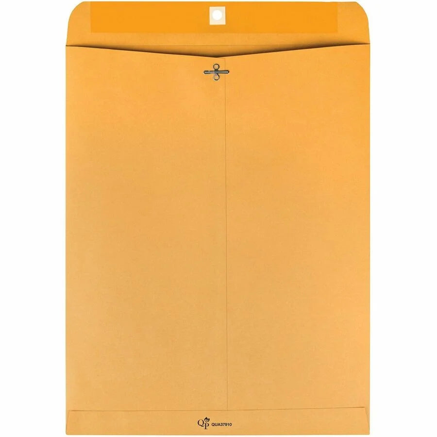 Quality Park Clasp Envelope 12x15.5 - #110 - 28lb - Kraft - 100/Box - Envelopes