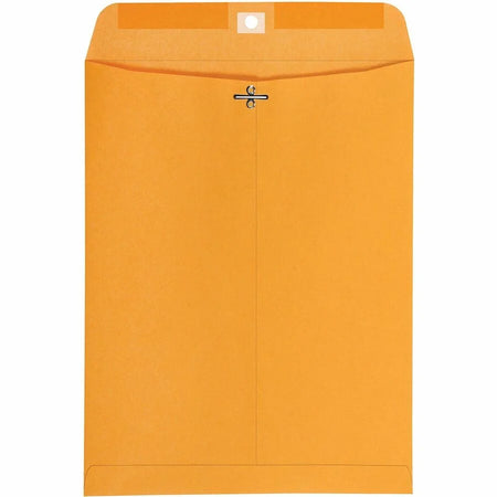 Quality Park Clasp Envelopes - 10x13 High Bulk Deeply Gummed Flaps - Clear Kraft - 100/Box