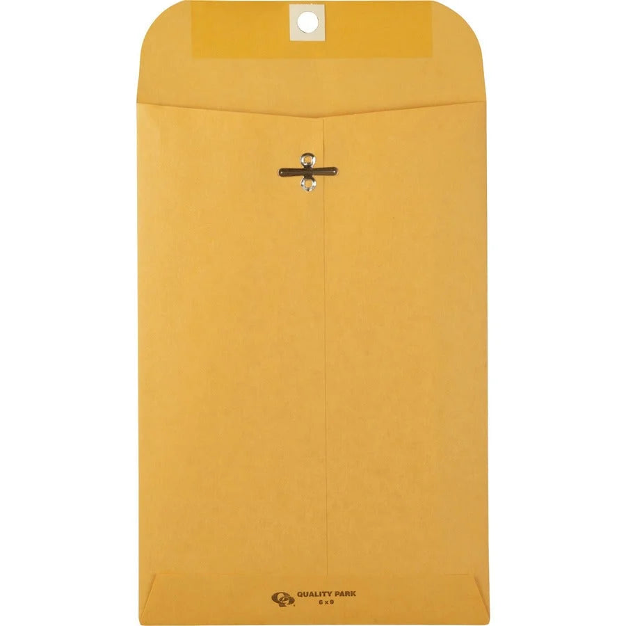 Quality Park Clasp Envelopes - #55 - 6x9 - 28 lb - Kraft - 100/Box