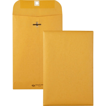 Quality Park Clasp Envelopes - #55 - 6x9 - 28 lb - Kraft - 100/Box
