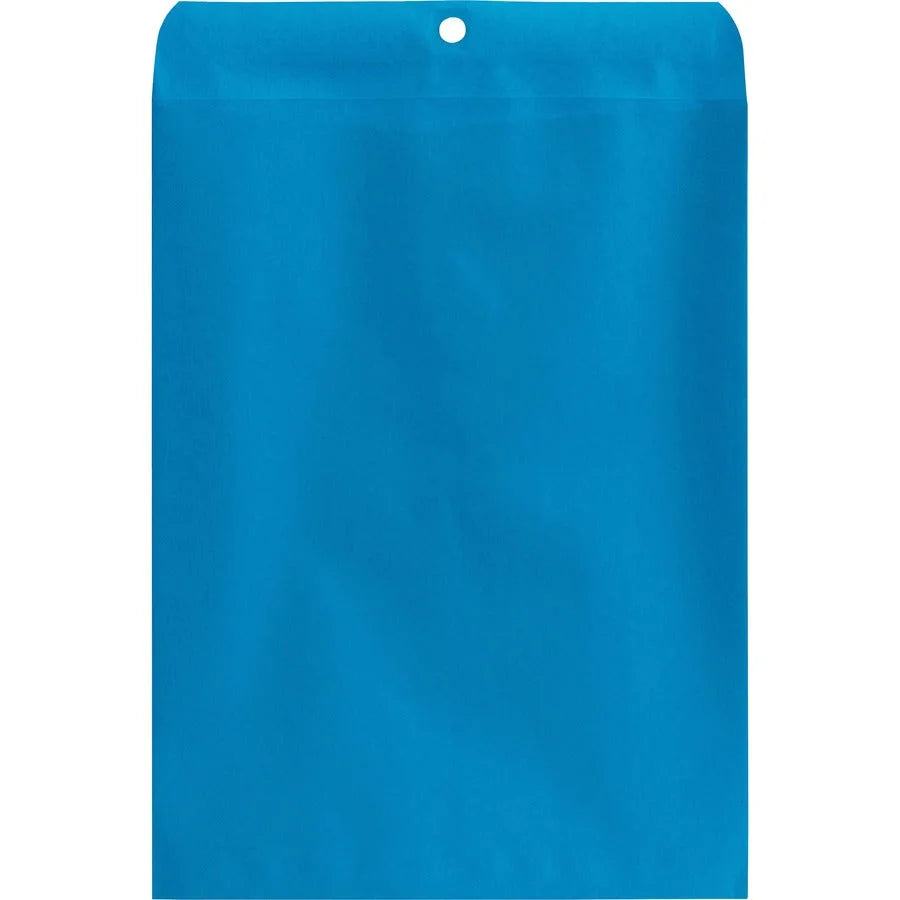 Quality Park Clasp Envelopes - #90 - 9x12 - 28 lb - Blue - Wove - 10/Pack