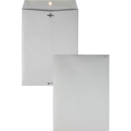 Quality Park Clasp Envelopes - #90 - 9x12 - 28 lb - Gray Kraft - 100/Box