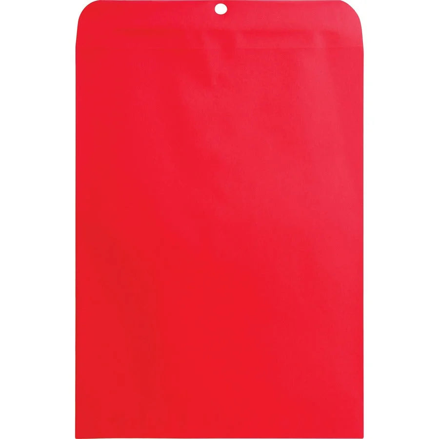 Quality Park Clasp Envelopes - #90 - 9x12 - 28 lb - Red - 10/Pack