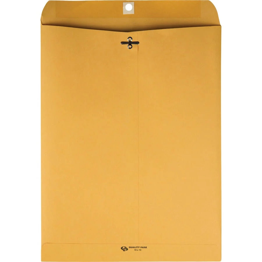 Quality Park Clasp Envelopes in Dispenser Box - #97 - 10x13 - 28 lb - Kraft - Large Format / Catalog