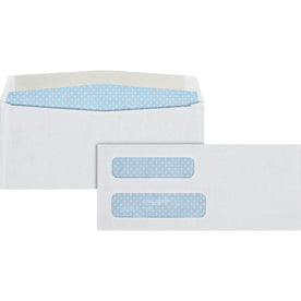 Quality Park Double Window Security Tint Envelopes - #8 5/8 - 3 5/8’’ x 8 - 24 lb - White - Business