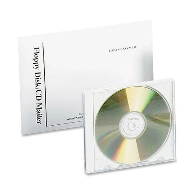 Quality Park Foam Lined CD Mailers - Self-sealing White - 25/Box
