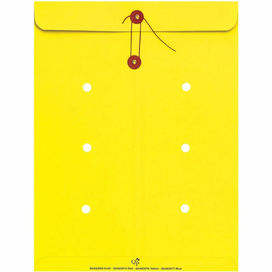 Quality Park Inter-Departmental Envelopes - 10x13 - String/Button - Yellow - Interdepartmental