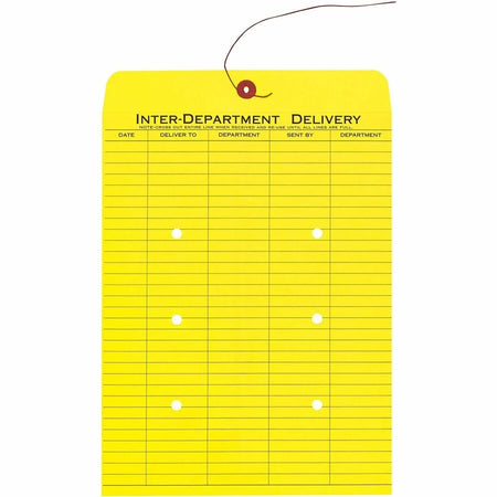 Quality Park Inter-Departmental Envelopes - 10x13 - String/Button - Yellow - Interdepartmental