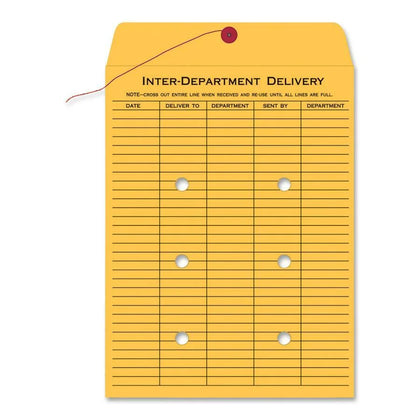 Quality Park Inter-Departmental Envelopes - 9x12 - 28 lb - Brown Kraft - Interdepartmental