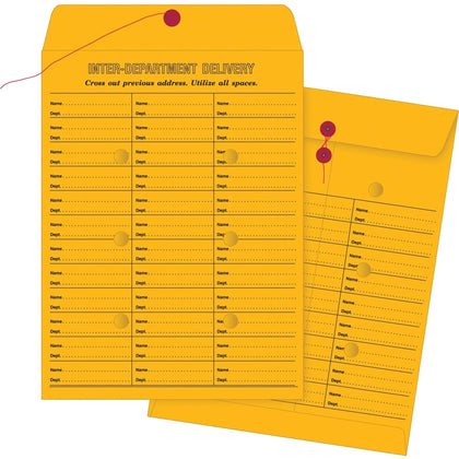 Quality Park Inter-Departmental Envelopes - Double Sided - 10x13 - 28 lb - Brown Kraft - Interdepartmental